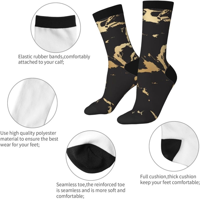 Poream Novelty Funny Crew Socks, Cool Breathable Dress Socks Gift For Men Women - Image 4